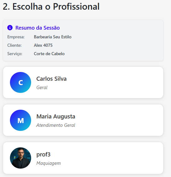 Portal de agendamento — tela 6 de 11