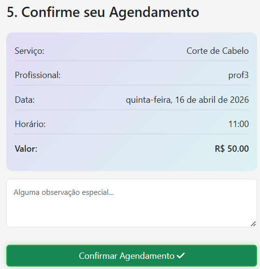 Portal de agendamento — tela 9 de 11